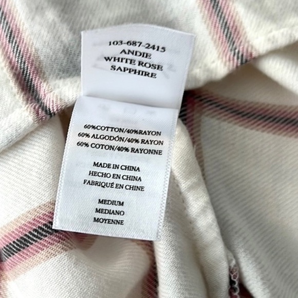 Rails, Sinfully Soft Andie Shirt, Lux Button-Front, You’ll Live in It! Medium - Picture 12 of 14